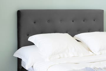 Komplett Sängpaket Rebeca 120x200 cm Knapp Gavel - Mörkgrå|Sammet - Möbler - Säng - Kontinentalsäng