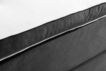 Komplett Sängpaket Rebeca 120x200 cm Knapp Gavel - Mörkgrå|Sammet - Möbler - Säng - Kontinentalsäng