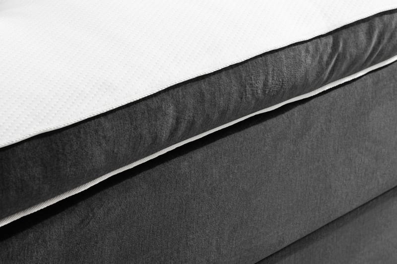 Komplett Sängpaket Rebeca 120x200 cm Knapp Gavel - Mörkgrå|Sammet - Möbler - Säng - Kontinentalsäng