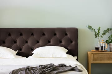 Komplett Sängpaket Rebeca 160x200 cm Djuphäftad Gavel - Brun|Sammet - Möbler - Säng - Kontinentalsäng