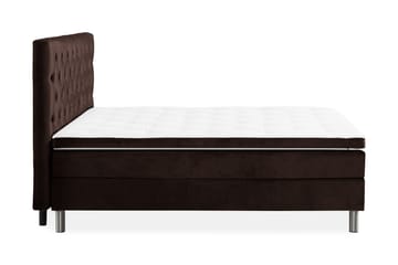 Komplett Sängpaket Rebeca 160x200 cm Djuphäftad Gavel - Brun|Sammet - Möbler - Säng - Kontinentalsäng