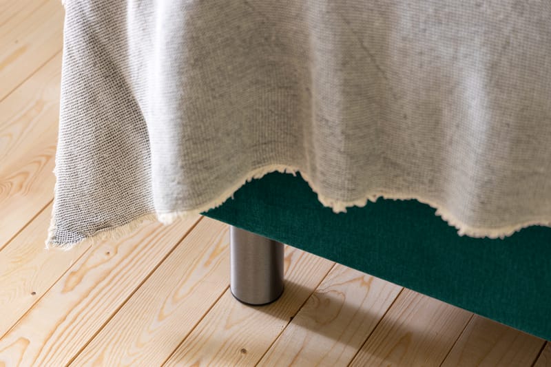 Komplett Sängpaket Rebeca 160x200 cm Djuphäftad Gavel - Mörkgrön|Sammet - Möbler - Säng - Kontinentalsäng