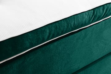 Komplett Sängpaket Rebeca 160x200 cm Djuphäftad Gavel - Mörkgrön|Sammet - Möbler - Säng - Kontinentalsäng