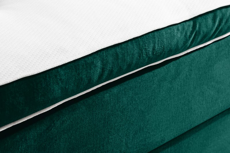 Komplett Sängpaket Rebeca 160x200 cm Djuphäftad Gavel - Mörkgrön|Sammet - Möbler - Säng - Kontinentalsäng