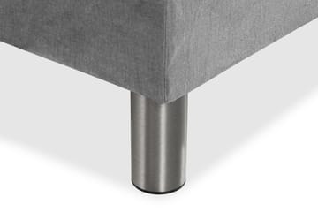 Komplett Sängpaket Rebeca 160x200 cm Knapp Gavel - Ljusgrå|Sammet - Möbler - Säng - Kontinentalsäng