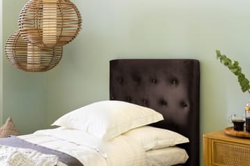 Komplett Sängpaket Rebeca 90x200 cm Knapp Gavel - Brun|Sammet - Möbler - Säng - Kontinentalsäng