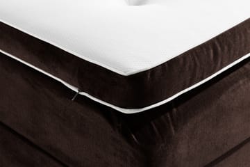 Komplett Sängpaket Rebeca 90x200 cm Knapp Gavel - Brun|Sammet - Möbler - Säng - Kontinentalsäng