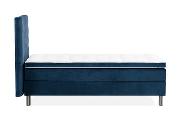 Komplett Sängpaket Rebeca 90x200 cm Rutig Gavel - Mörkblå|Sammet - Möbler - Säng - Kontinentalsäng