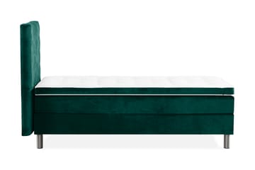 Komplett Sängpaket Rebeca 90x200 cm Rutig Gavel - Mörkgrön|Sammet - Möbler - Säng - Kontinentalsäng