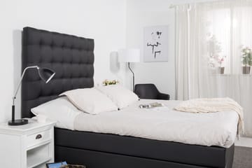 Komplett Sängpaket Romance Lyx 120 cm Svart PU - Ek Fyrkantig - Möbler - Säng - Kontinentalsäng