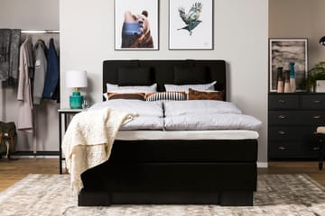 Komplett Sängpaket Romance Lyx 120x210 - Svart - Möbler - Säng - Kontinentalsäng