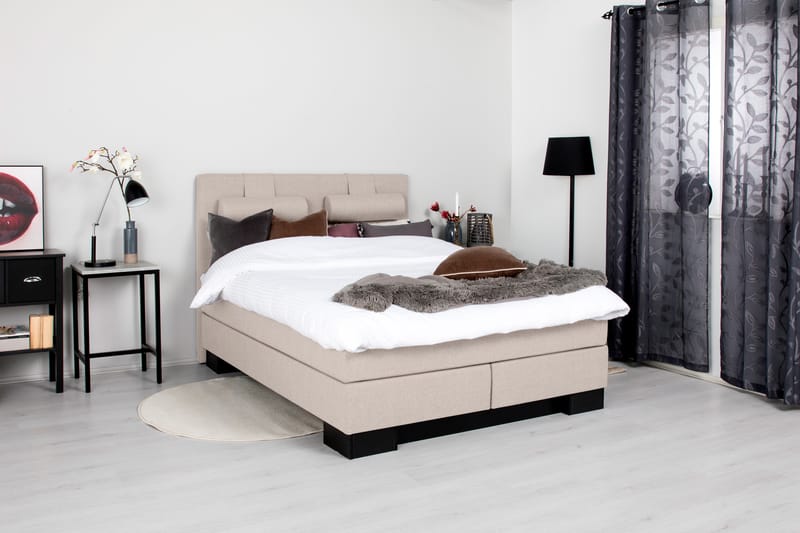 Komplett Sängpaket Romance Lyx 160 Beige - Beige - Möbler - Säng - Kontinentalsäng