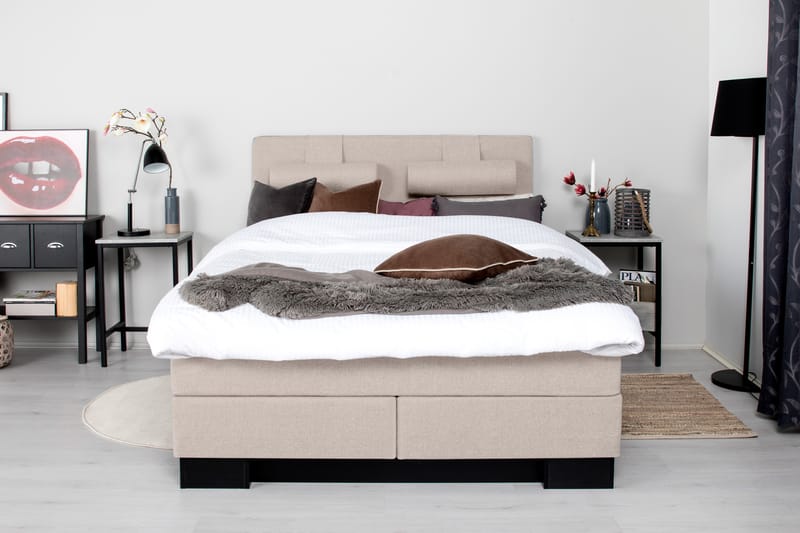 Komplett Sängpaket Romance Lyx 160 Beige - Beige - Möbler - Säng - Kontinentalsäng