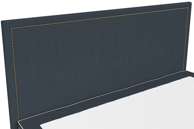 Komplett Sängpaket Romance Lyx 160x200 Cesaro Sänggavel Rak - Mörkblå - Möbler - Säng - Kontinentalsäng