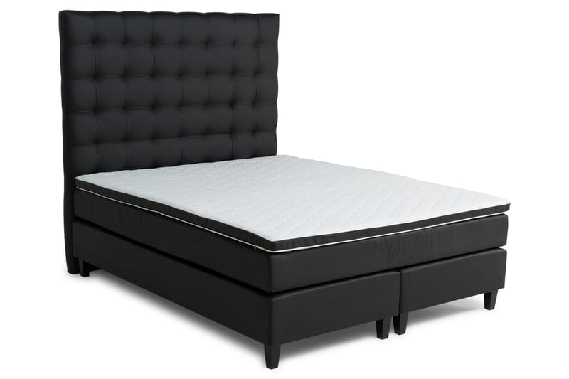 Komplett Sängpaket Romance Lyx 160x200 Konstläder - Svart - Möbler - Säng - Kontinentalsäng