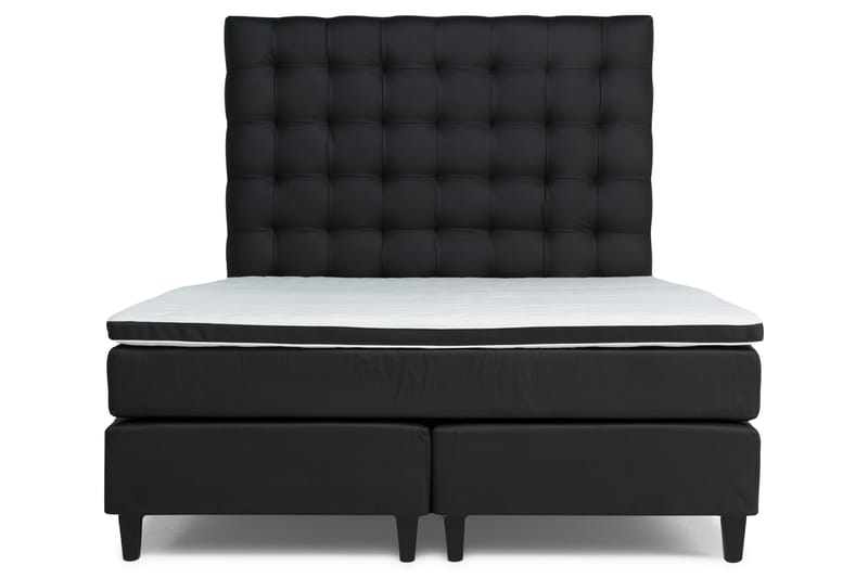 Komplett Sängpaket Romance Lyx 160x200 Konstläder - Svart - Möbler - Säng - Kontinentalsäng
