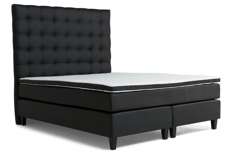 Komplett Sängpaket Romance Lyx 160x200 Konstläder - Svart - Möbler - Säng - Kontinentalsäng