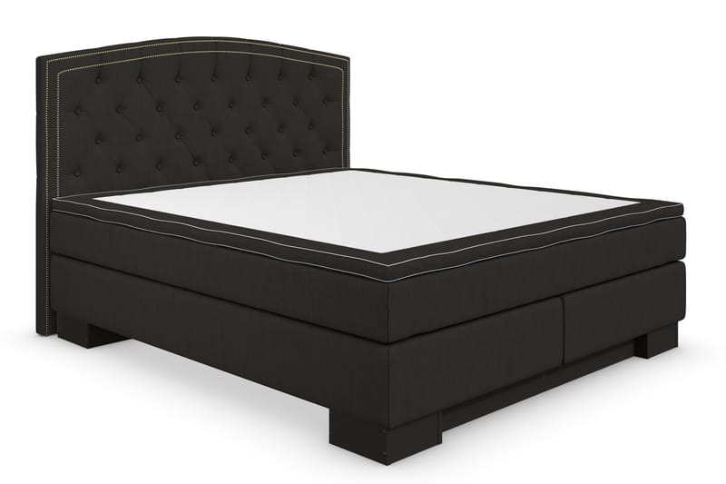 Komplett Sängpaket Romance Lyx 160x210 Cesaro Gavel Svängd - Svart - Kontinentalsäng - Dubbelsäng - Komplett sängpaket