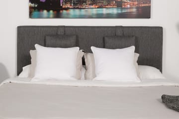 Komplett Sängpaket Romance Lyx 180x200 Konstläder/Tyg - Svart|Ljusgrå - Möbler - Säng - Kontinentalsäng
