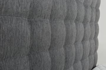 Komplett Sängpaket Romance Lyx 180x200 Konstläder/Tyg - Svart|Ljusgrå - Möbler - Säng - Kontinentalsäng
