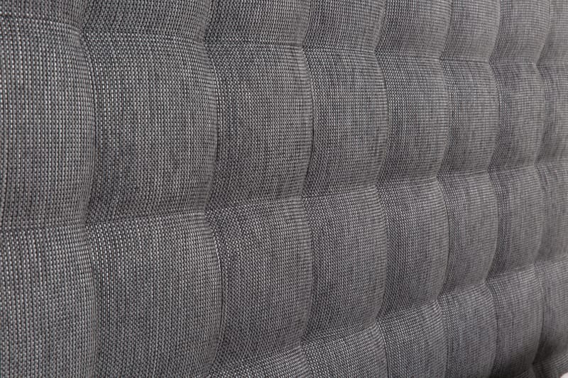 Komplett Sängpaket Romance Lyx 180x200 Konstläder/Tyg - Svart|Ljusgrå - Möbler - Säng - Kontinentalsäng