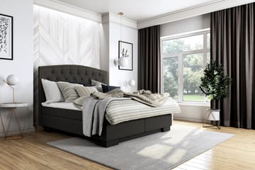 Komplett Sängpaket Romance Lyx 180x210 Cesaro Gavel Svängd - Svart - Möbler - Säng - Kontinentalsäng