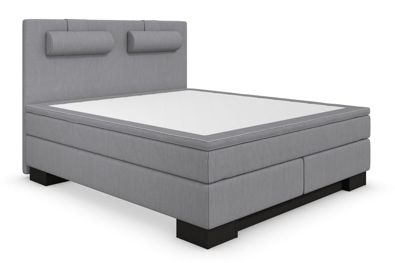 Komplett Sängpaket Romance Lyx Ljusgrå/Svart Sockel - 160x200 - Möbler - Säng - Kontinentalsäng