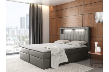 Kontinentalsäng 120x200 Grå - Grå - Möbler - Säng - Komplett sängpaket