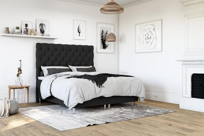 Kontinentalsäng Boxford 140x200 - Svart (+Fler val) - Möbler - Säng - Kontinentalsäng