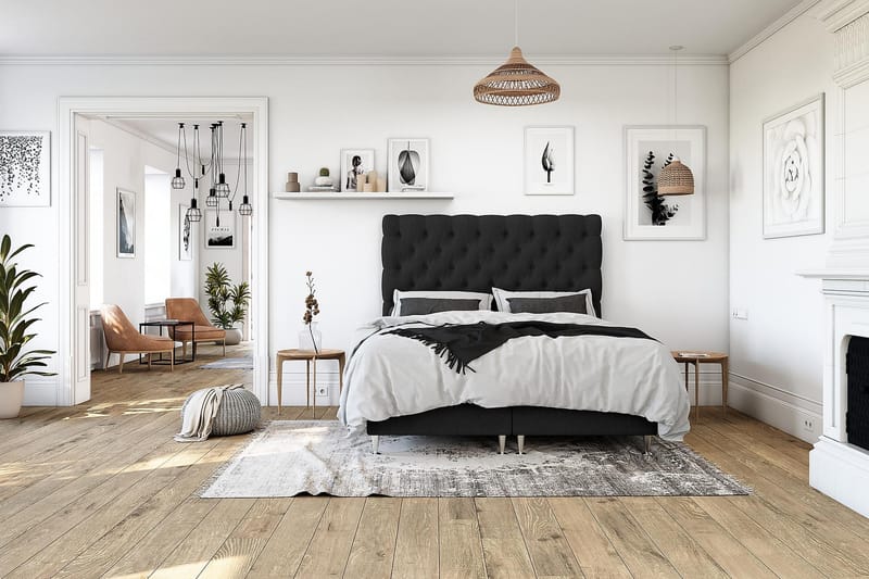 Kontinentalsäng Boxford 180x200 - Svart (+Fler val) - Möbler - Säng - Kontinentalsäng