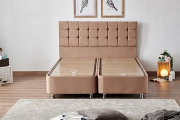 Kontinentalsäng Eathelin 140x190 cm - Ljusbrun - Möbler - Säng - Komplett sängpaket