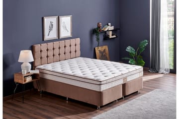 Kontinentalsäng Eathelin 80x180 cm - Ljusbrun - Möbler - Säng - Komplett sängpaket