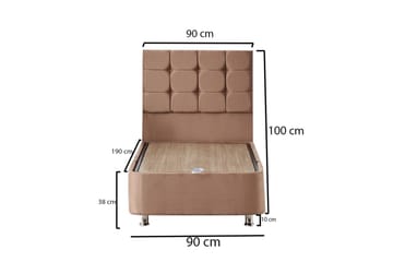 Kontinentalsäng Eathelin 90x190 cm - Ljusbrun - Möbler - Säng - Komplett sängpaket