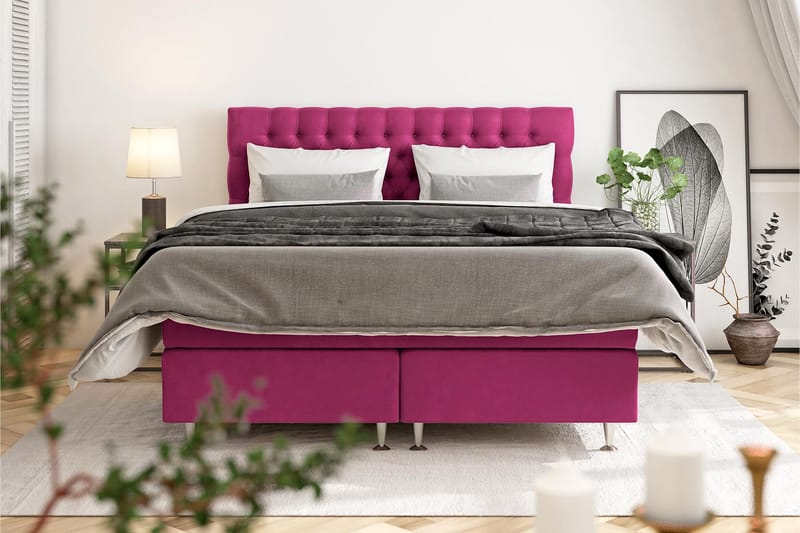Kontinentalsäng Estelle 180x200 cm - Rosa - Möbler - Säng - Kontinentalsäng