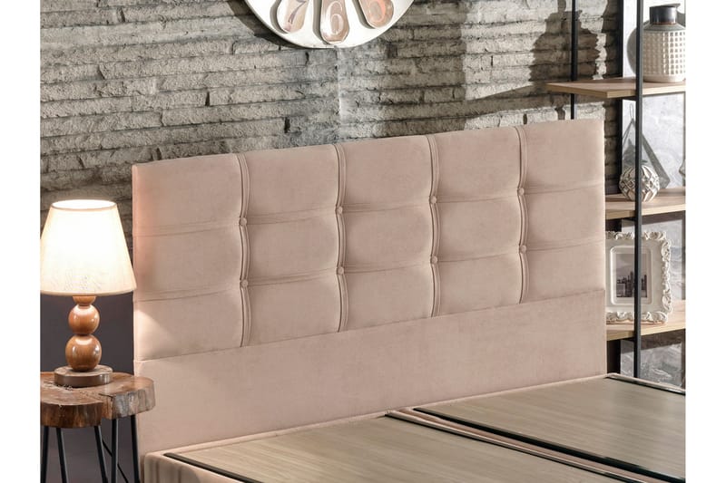 Kontinentalsäng Tizapan 90x190 cm - Ljusbrun - Möbler - Säng - Komplett sängpaket