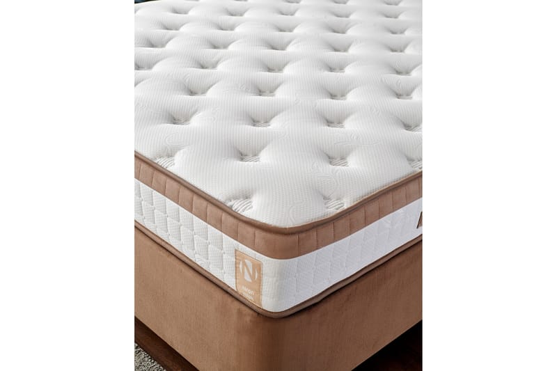 Kontinentalsäng Pylpio 90x200 cm - Ljusbrun - Möbler - Säng - Komplett sängpaket