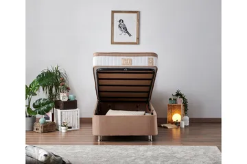 Latrona Kontinentalsäng 90x190 cm - Ljusbrun - Möbler - Säng - Komplett sängpaket