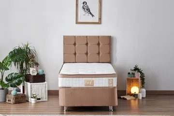 Latrona Kontinentalsäng 90x190 cm - Ljusbrun - Möbler - Säng - Komplett sängpaket