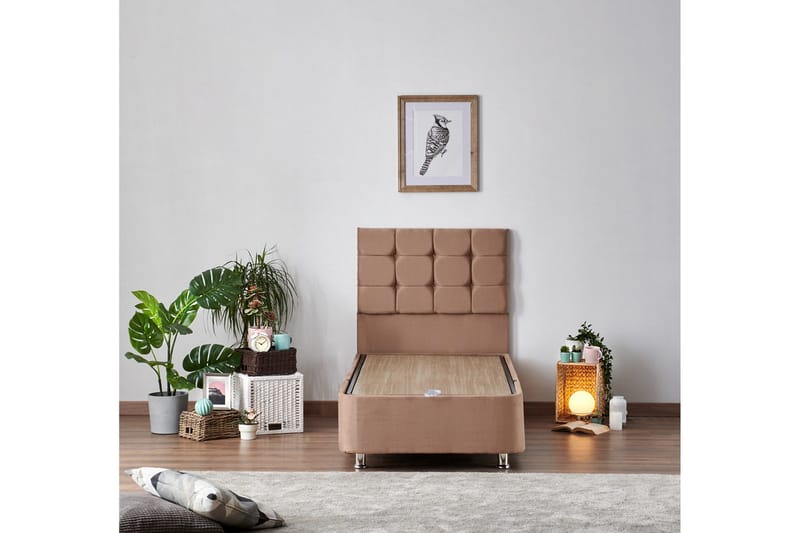 Latrona Kontinentalsäng 90x200 cm - Ljusbrun - Möbler - Säng - Komplett sängpaket