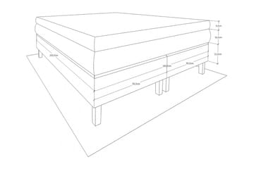 Layla Kontinentalsäng 180x200 cm - (+Fler val) - Möbler - Säng - Kontinentalsäng