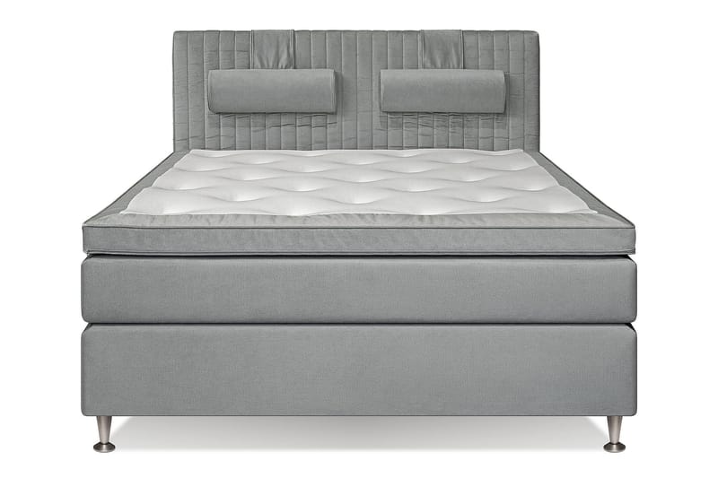 Malina Kontinentalsäng 160x200 - Ljusgrå - Komplett sängpaket