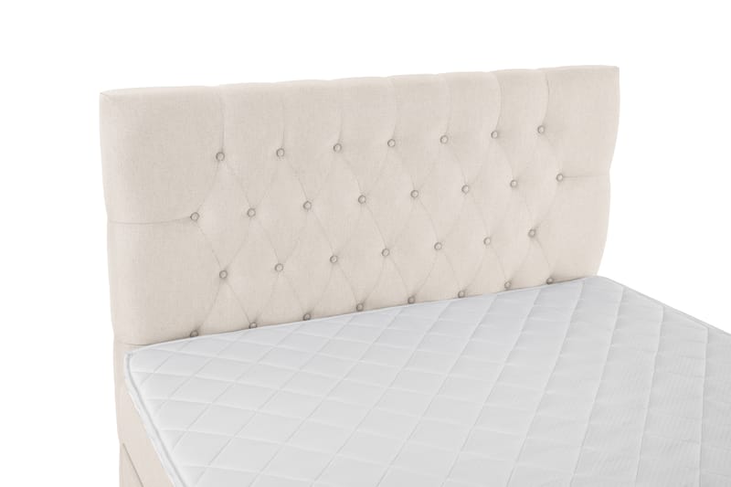 Komplett Sängpaket Olivia 120x200 Diamant Sänggavel Beige + Madrasskydd - Skum - Möbler - Säng - Kontinentalsäng