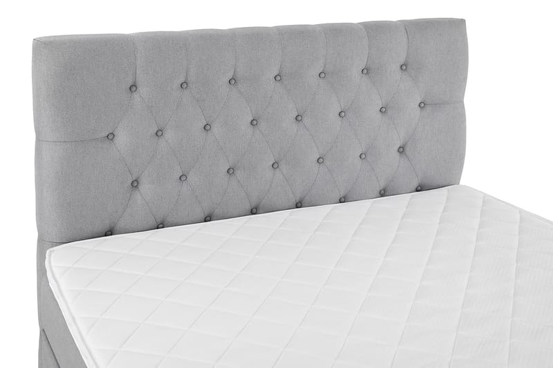 Komplett Sängpaket Olivia 120x200 Diamant Sänggavel Ljusgrå + Madrasskydd - Skum - Möbler - Säng - Kontinentalsäng