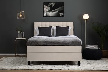 Komplett Sängpaket Olivia 140x200 Polyeter Diamant Sänggavel + Madrasskydd - Polyeter - Möbler - Säng - Kontinentalsäng