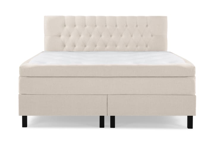Komplett Sängpaket Olivia 160x200 Slät Sänggavel Beige - Polyeter - Komplett sängpaket - Kontinentalsäng