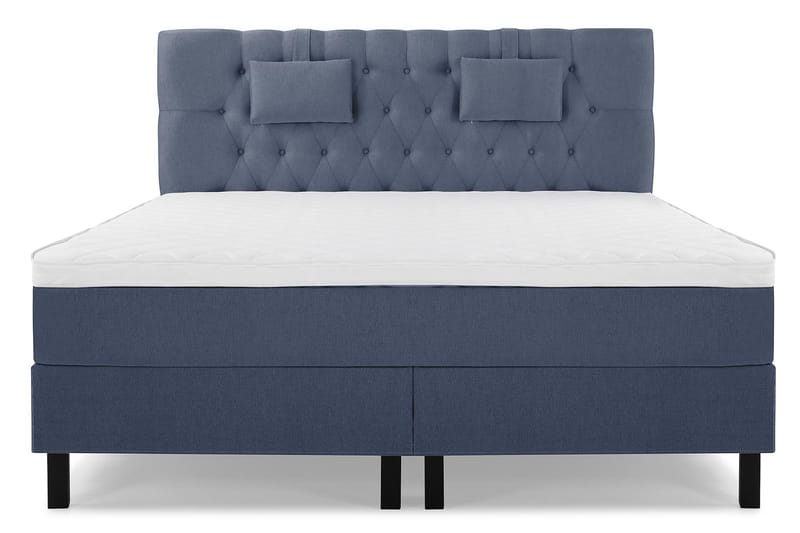 Komplett Sängpaket Olivia 160x200 Slät Sänggavel Mörkblå - Komplett sängpaket - Kontinentalsäng
