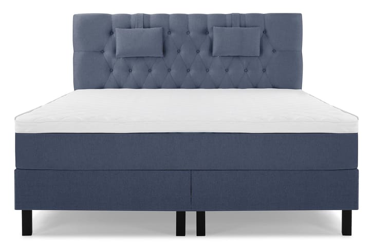 Komplett Sängpaket Olivia 160x200 Slät Sänggavel Mörkblå - Komplett sängpaket - Kontinentalsäng