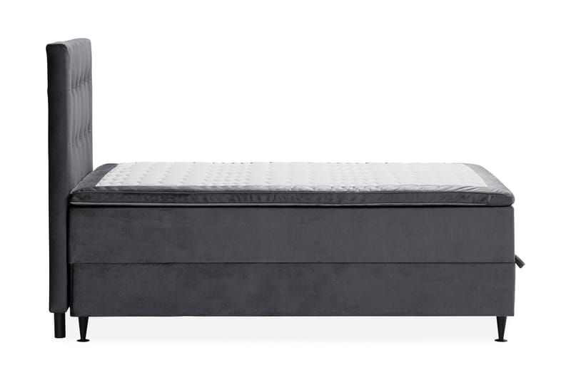 Pigge Extra Sängpaket Förvaring 140x200  - Mörkgrå - Säng med förvaring - Komplett sängpaket