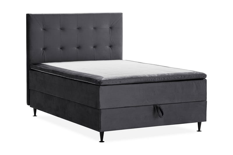 Pigge Extra Sängpaket Förvaring 140x200  - Mörkgrå - Säng med förvaring - Komplett sängpaket