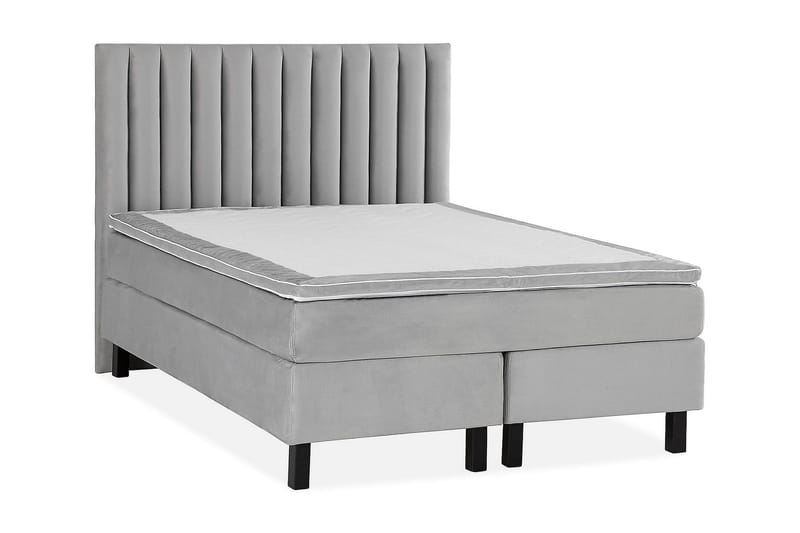 Princess Kontinentalsäng 120x200cm - Ljusgrå/Sammet - Möbler - Säng - Enkelsäng